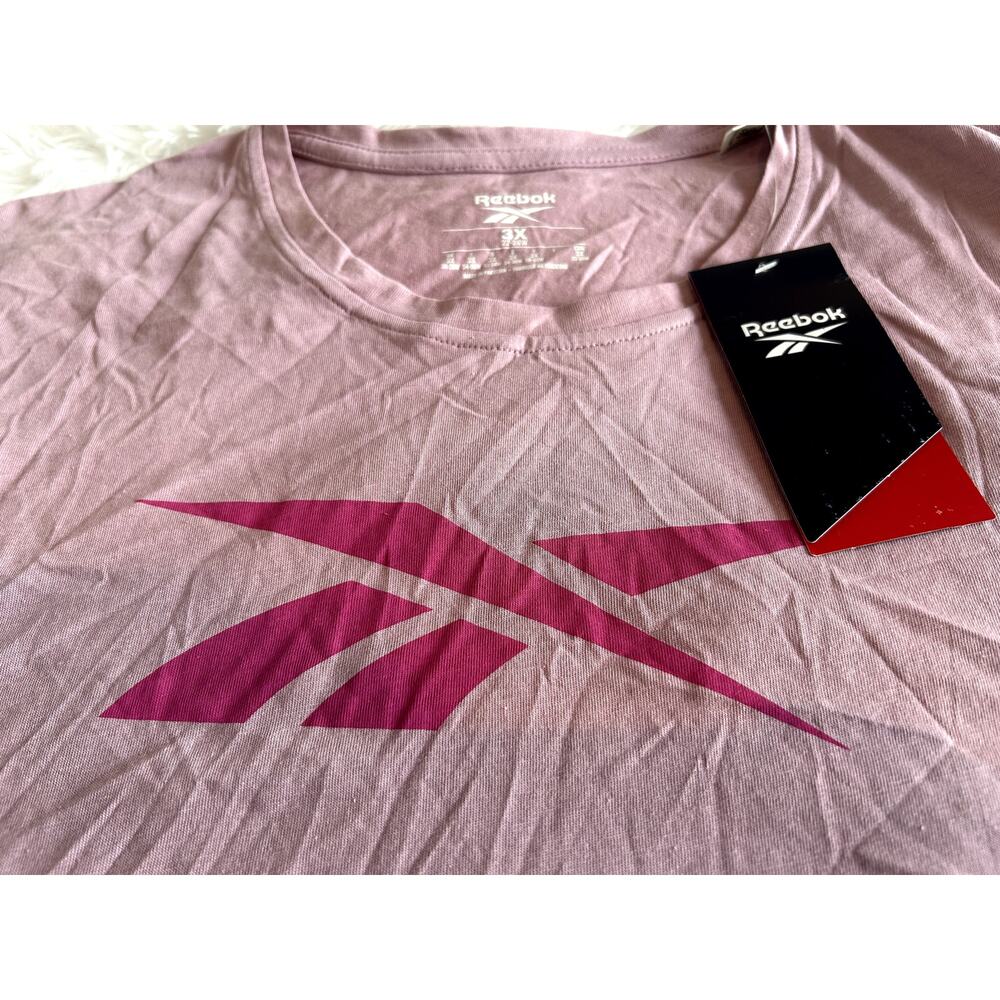 NWT Reebok Short Sleeve Tee, Purple, Women's 3X - Picture 3 of 4
